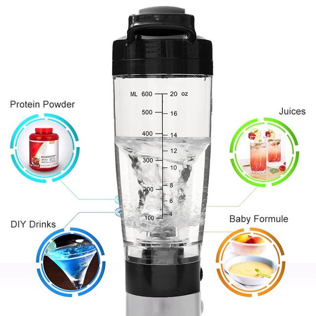 600ml Usb Protein Shaker Bottle Vortex Mixer Blender Portable