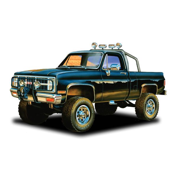 C.P.M. MPC MPC848 1:25 Scale 1984 GMC Pickup Black Version Model Kit, Multi