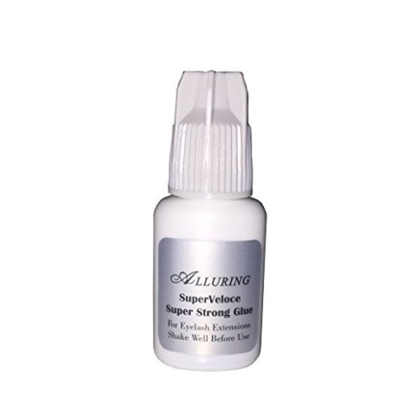 Alluring SuperVeloce Adhesive 3D Volume Glue - Low Fumes, Flexible Size 5ml & Alluring Lash Primer