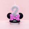 Minnie Mouse Second Birthday Candle / Keepsake Topper 2-1/2"X2-1/2"
