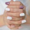 Multicolor Square Press On Nails - Short Square - Glue On False Set - 24 Pcs Kit