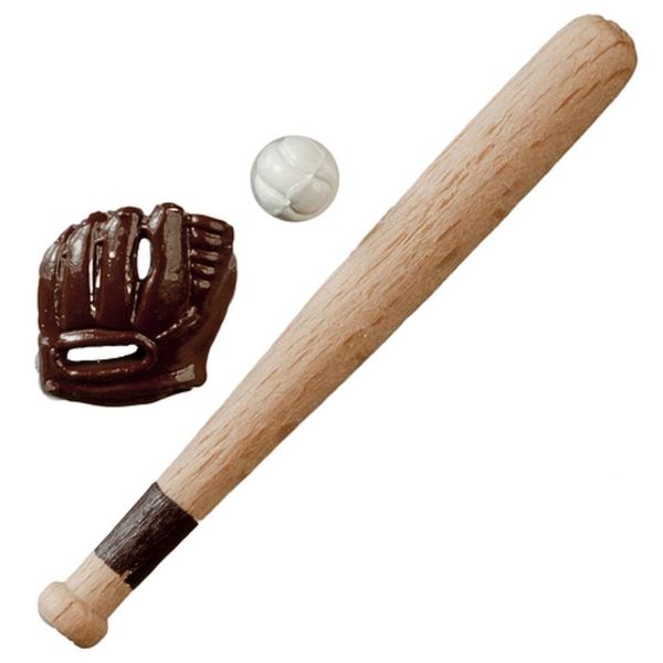 Dollhouse Baseball Bat Glove & Ball Miniature Games Accessory 1:12 Scale