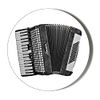 BLACK ACCORDIAN - INSTRUMENT - 58mm Large Fridge Magnet