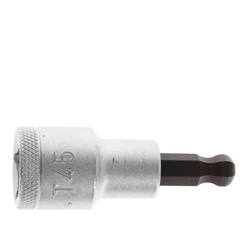 GEDORE Screwdriver bit socket Torx, Short, T45, AF 7.82 mm, 1/2" 12.5 mm, Screwdriver bit socket, Tool, ITX 19 T45