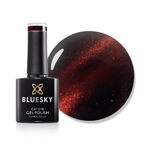 BLUESKY Gel Nail Polish, Cat Eye Coat, Red, KA864, 10ml Gel Polish (Requires curing under UV/LED Lamp and a Dark Base to obtain effect pictured)