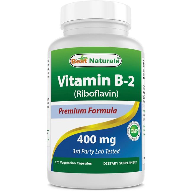 Best Naturals Vitamin B2 400 mg 120 Veg Capsules