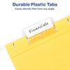Avery Hanging File Folder Tabs and Inserts, 1/5 Cut, Clear, 20 File Folder Tabs and Inserts Total (06727)