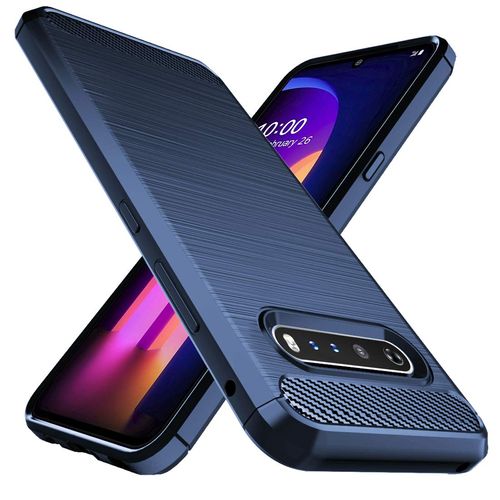 Osophter LG V60 ThinQ Case - Shock-Absorbing Flexible TPU Full-Body Protective Phone Cover (Blue)