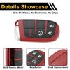 TUCKBOLD 4 Button Key Fob Shell Case for Dodge Charger 2020 Keyless Entry Remote Replacement Case Black Red