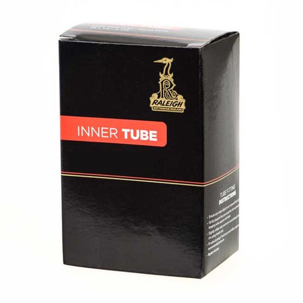 Raleigh - TA406LV - 700 x 35-43c Black Butyl Rubber Bicycle Inner Tube with a Long Presta Valve for 700c Tyres