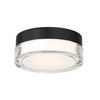 WAC Lighting dweLED, Dot 6in LED Round Flush Mount 3000K in Black