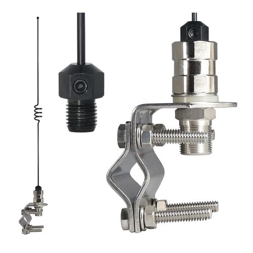Tram 140 to 170 VHF / 430 to 450 MHz UHF 17 1/4" Tall Dual Band Amateur Antenna w/Stainless Steel Mirror Mount