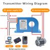 AC Current Transmitter,Hall DC Sensor,Output to PLC or Instrument,High Precision Perforated Sensing Current 0-50V-420mA