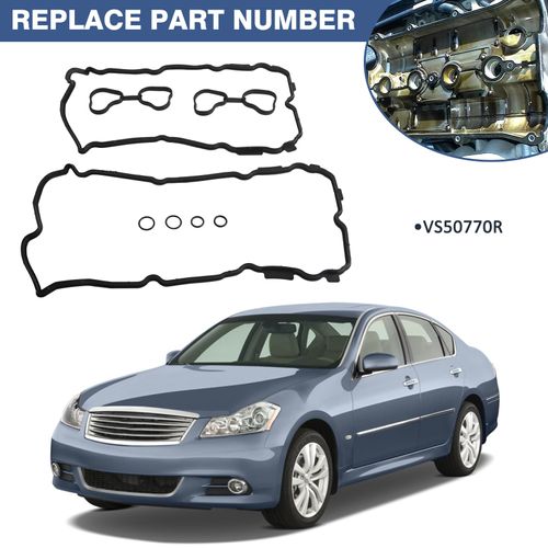 ZONFANT Valve Cover Gasket Set Compatible with Nissan Infiniti Vehicle 2007-2015 350Z Altima Maxima Murano Quest 2007-2015 EX35 FX35 G35 JX35 M35 M35h Q50 QX60, Replace#VS50770R VS50496 VS50848R