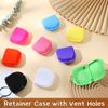 64 Pcs Retainer Case with Vent Holes Mouth Guard Container Case Dental Storage Container Multicolor Dental Retainer Box for Office Travel Household, 9 Colors (Classic Color)