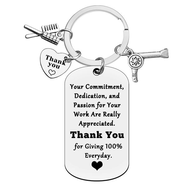 Ximalun Hairdresser Gifts Hairdresser Keyring Hair Stylist Appreciation Gifts Christmas Birthday Leaving Retirement Gifts Thank You Gifts for Hair Dresser Stylists Barber