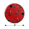 Makeup Lipstick Mascara Eyeliner Pattern Kitchen Refrigerator Locker Button Magnet