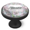 Personalized Wild Tulips Cabinet Knob (Black)