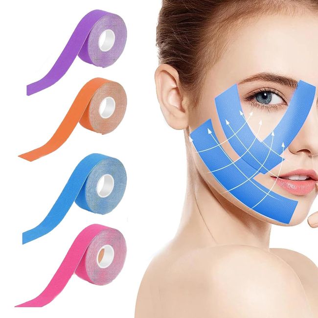 Nephilimia Face Lifting Tape,4 Stück Facelifting Aufkleber, Lift Gesicht Aufkleber Makeup Tool Zum Verbergen Von Gesichtsfalten, Für Straffung Der Haut Face Tape Lifting Gesicht