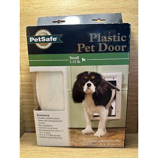 PetSafe Premium Paintable Plastic Pet Door White Small Size PPA00-10958 Dog Cat