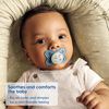 MAM Night Glow in the Dark Silicone Pacifier, Blue, 2-Count