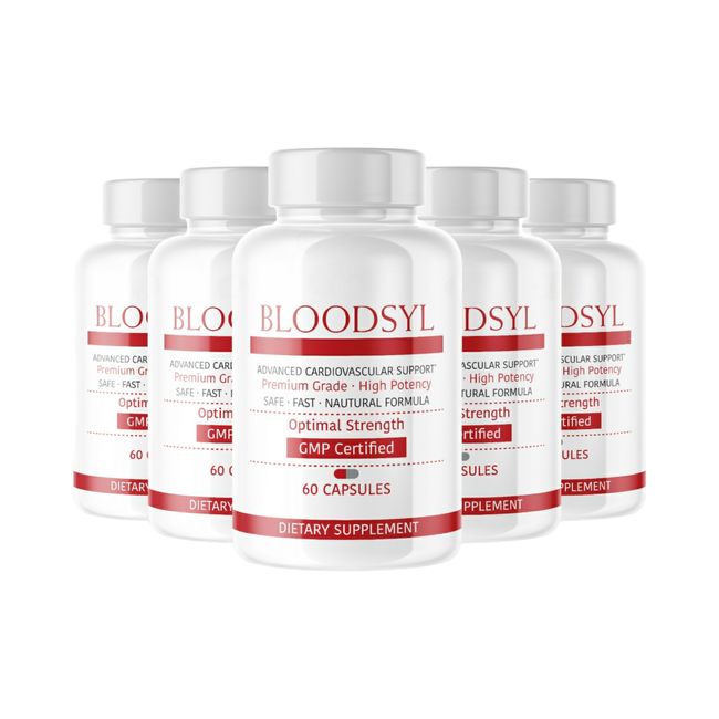 5-Pack Bloodsyl Advanced Cardiovascular Support Supplement - 300 Capsules
