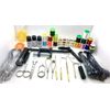 Olympian Fly Tying Tools, Materials Kit with Tinsel, Floss, Thread, Scissors, Whip, Bobbin, Glue, UV Torch