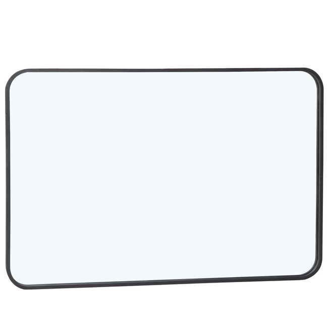 Black 24" x 36" Rectangular Wall Mirror For Bathroom Bedroom Livingroom