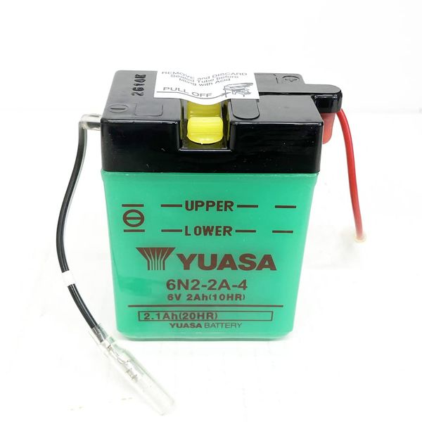 Taiwan Yuasa 6N2-2A-4 Open Type 6V Motorcycle Battery