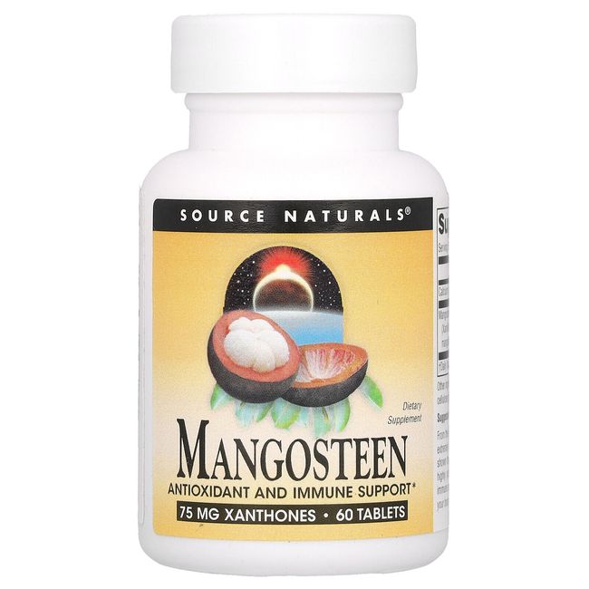 Source Naturals Mangosteen 187 5 mg 60 Tablets Dairy-Free, Egg-Free,