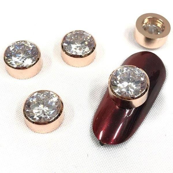 [Shinsegae Mall]P28 Nail Parts Bold Round Cubic Deco Stone Metal Parts Beads (W2E69B5)