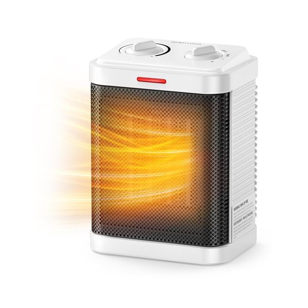 1500W Space Heater, Small Space Heater for Indoor Use, PTC Ceramic Space Heat...