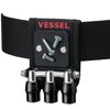 Vessel QB-10MB3K Quick Catcher 3 Row Holder with Magnet, Black
