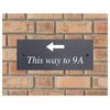Personalised Slate Plaque Sign with wall fixings - 25x10cm - Left Arrow