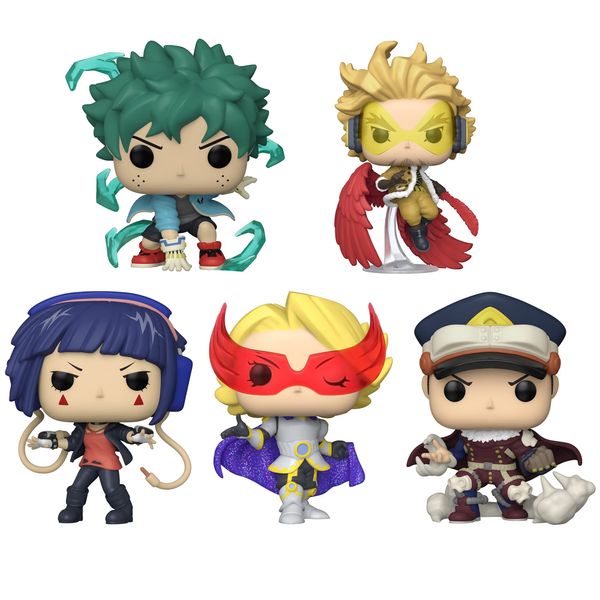 Funko POP! Animation: My Hero Academia- Hawks Inasa Yoarashi Yuga Aoyama Deku w/Gloves and Kyouka Jirou