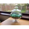 DEENZ NEW 25CM DECORATIVE GLASS JAR WEDDING TABLE CENTRE PIECE SWEETS CHOCOLATE JAR