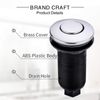 SINKINGDOM Garbage Disposal Sink Top Air Switch Kit with Long Button, Chrome(Brass cover)