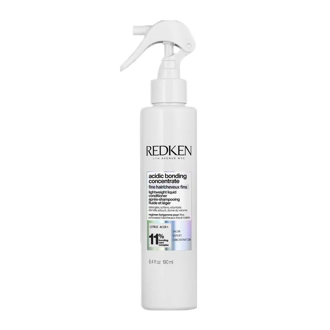 Redken Flüssiger Spray-Conditioner für dünnes oder geschädigtes Haar, Mit Zitronensäure, Reparierende & volumengebende Wirkung, Acidic Bonding Concentrate Lightweight Liquid Conditioner, 1x190ml