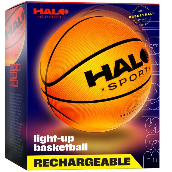 Rechargeable Light Up Basketball Ball - Glow in The Dark Basketball Accessories - Cool Birthday Gifts for 7 8 9 10 11 12 13 Year Old Boys - Outdoor Gear Toys Age 8-10 8-12 10-12 - Teen Boy Gift