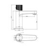 Fluted Koko Matt Black Deck Mounted Mono Basin Mixer Tap
