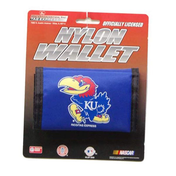 Rico Industries NCAA Kansas Jayhawks Nylon Tri-Fold Wallet Nylon Tri-Fold Wallet