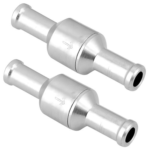 Saipe 2pcs 3/8" 10mm Fuel Check Valve Non-Return One Way Fuel Line Check Valve for Fuel Oil Petrol Diesel