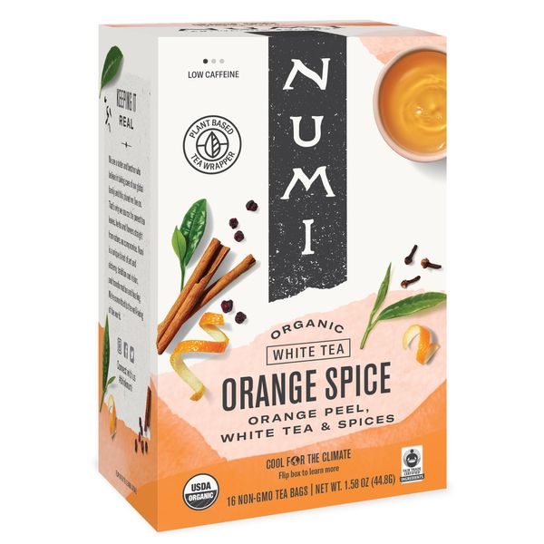 Numi Organic Ginger Lemon Tea, 16 Tea Bags, Organic Decaf Green Tea, Ginger, Lemongrass & Lemon Verbena (Packaging May Vary)