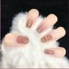 mallnoo 24 Piece Nail Tip Shell Drill Elegant Coming-of-Age Ceremony Reception Party After-Party Wedding Nails