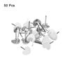 sourcing map 50Pcs Heart Shape Push Pins Decorative Thumbtacks for Cork Board, White