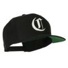 e4Hats.com Large Old English C Embroidered Flat Bill Cap - Black OSFM