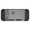 eXtremeRate Replacement Back Case for Nintendo Switch Console, DIY Backplate & Kickstand Stand Replacement Part Case Set for NS Switch Console Transparent Black [No Console]