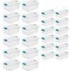 15 Qt Stackable Storage Box with Latching Lid, 12 Pack Bundled with 6 Qt Plastic