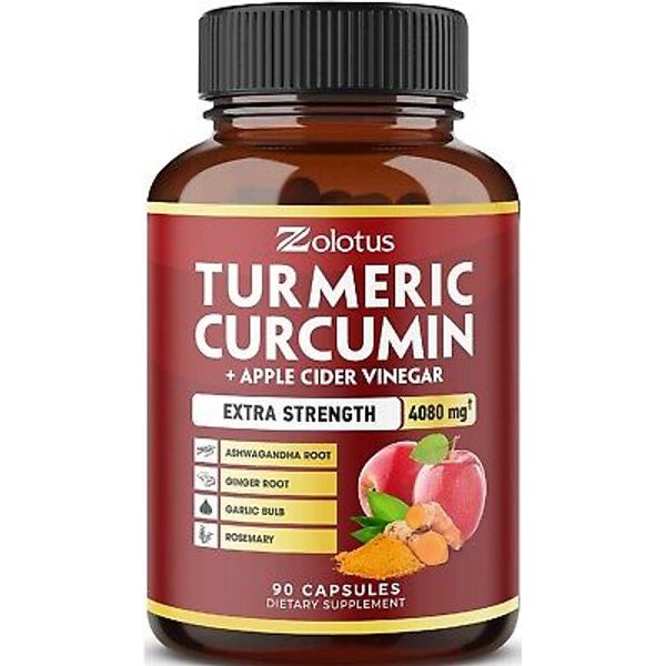 Tumeric Curcumin Max Potency with Bioperine Black Pepper 4080mg 90 Capsules