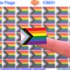 294 Pride Flags Glossy LGBT Stickers 1inch across rectangle labels